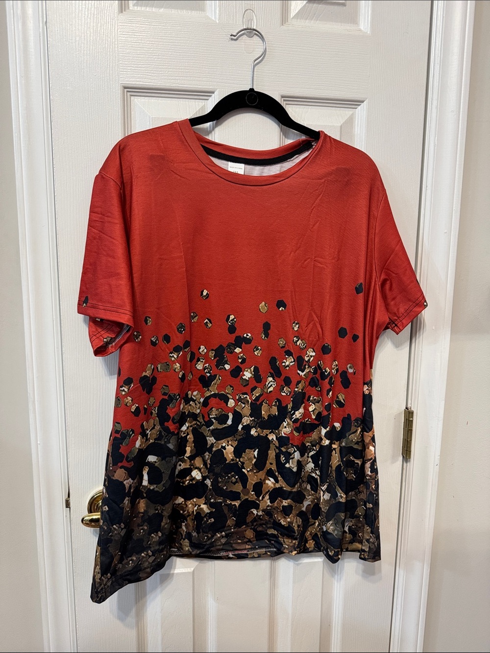 Women's Rust Short Sleeve Print Tee